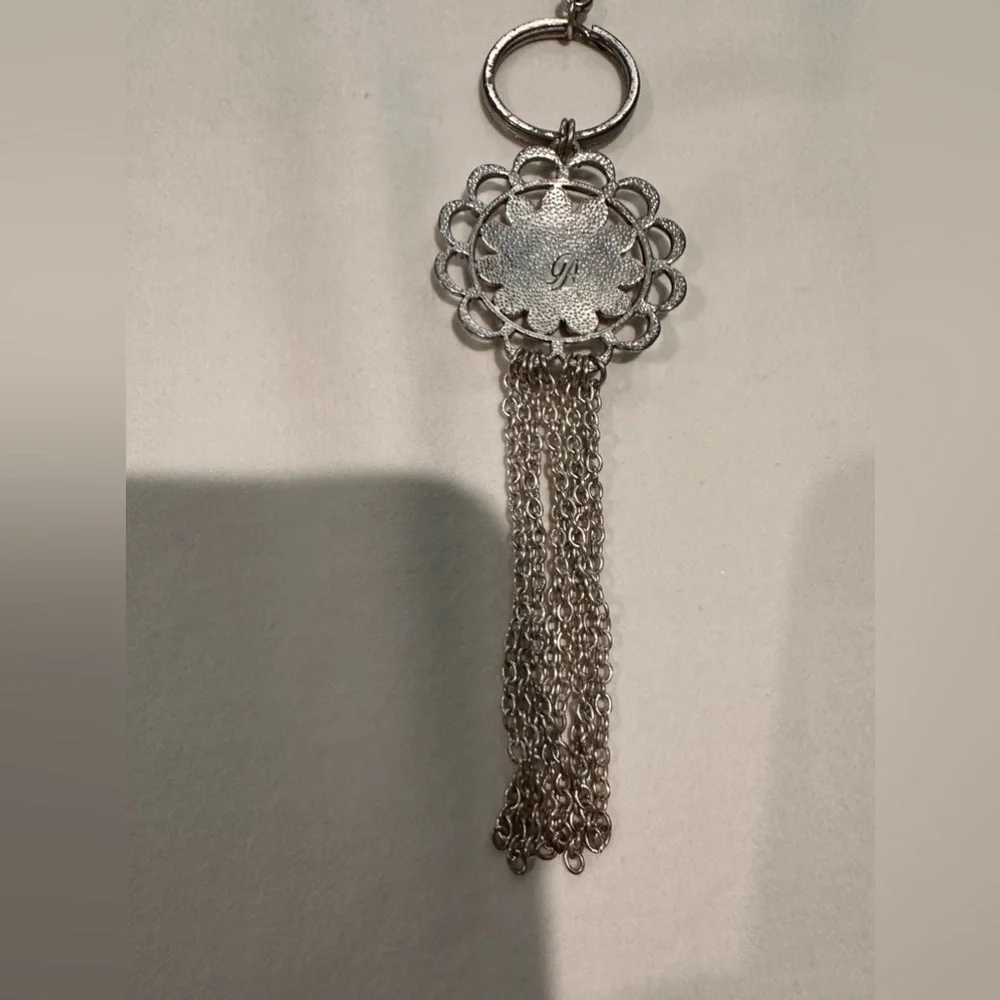 Grace Adele Silver Tone Red Flower Handbag/Keychain Jewelry